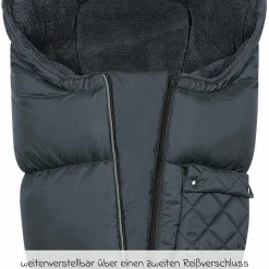 Fleece-Fußsack Gino-cs für Buggy, Sport- und Kinderwagen - Anthrazit