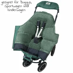 Fleece-Fußsack Gino-cs für Kinderwagen, Sportwagen & Buggy - Cosy Green