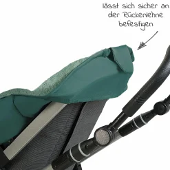 Fleece-Fußsack Gino-cs für Kinderwagen, Sportwagen & Buggy - Cosy Green