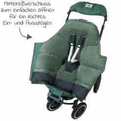 Fleece-Fußsack Gino-cs für Kinderwagen, Sportwagen & Buggy - Cosy Green