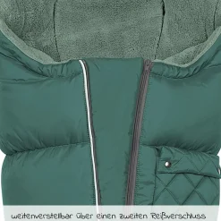 Fleece-Fußsack Gino-cs für Kinderwagen, Sportwagen & Buggy - Cosy Green