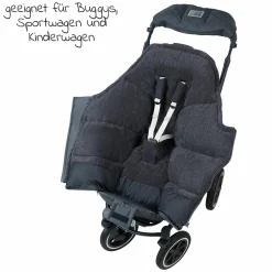 Fleece-Fußsack Gino-cs für Kinderwagen, Sportwagen & Buggy - Anthrazit