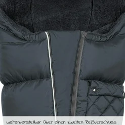 Fleece-Fußsack Gino-cs für Kinderwagen, Sportwagen & Buggy - Anthrazit
