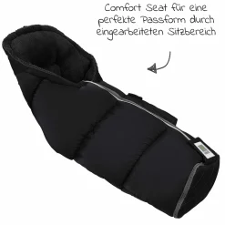 Fleece-Fußsack Gino-cs für Kinderwagen, Sportwagen & Buggy - Black