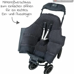 Fleece-Fußsack Gino-cs für Kinderwagen, Sportwagen & Buggy - Black