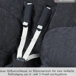 Fleece-Fußsack Gino-cs für Kinderwagen, Sportwagen & Buggy - Black