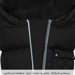 Fleece-Fußsack Gino-cs für Kinderwagen, Sportwagen & Buggy - Black