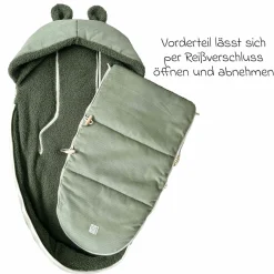 Fleece-Fußsack Hau Kea für Kinderwagen & Buggy - Mineral Green