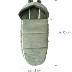 Fleece-Fußsack Hau Kea für Kinderwagen & Buggy - Mineral Green