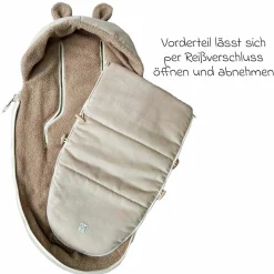 Fleece-Fußsack Hau Kea für Kinderwagen & Buggy - Sand