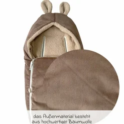 Fleece-Fußsack Hima für Babyschalen & Babywannen - Caribou