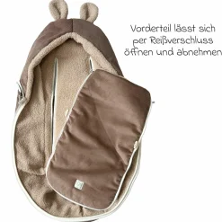 Fleece-Fußsack Hima für Babyschalen & Babywannen - Caribou