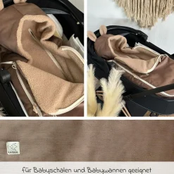 Fleece-Fußsack Hima für Babyschalen & Babywannen - Caribou