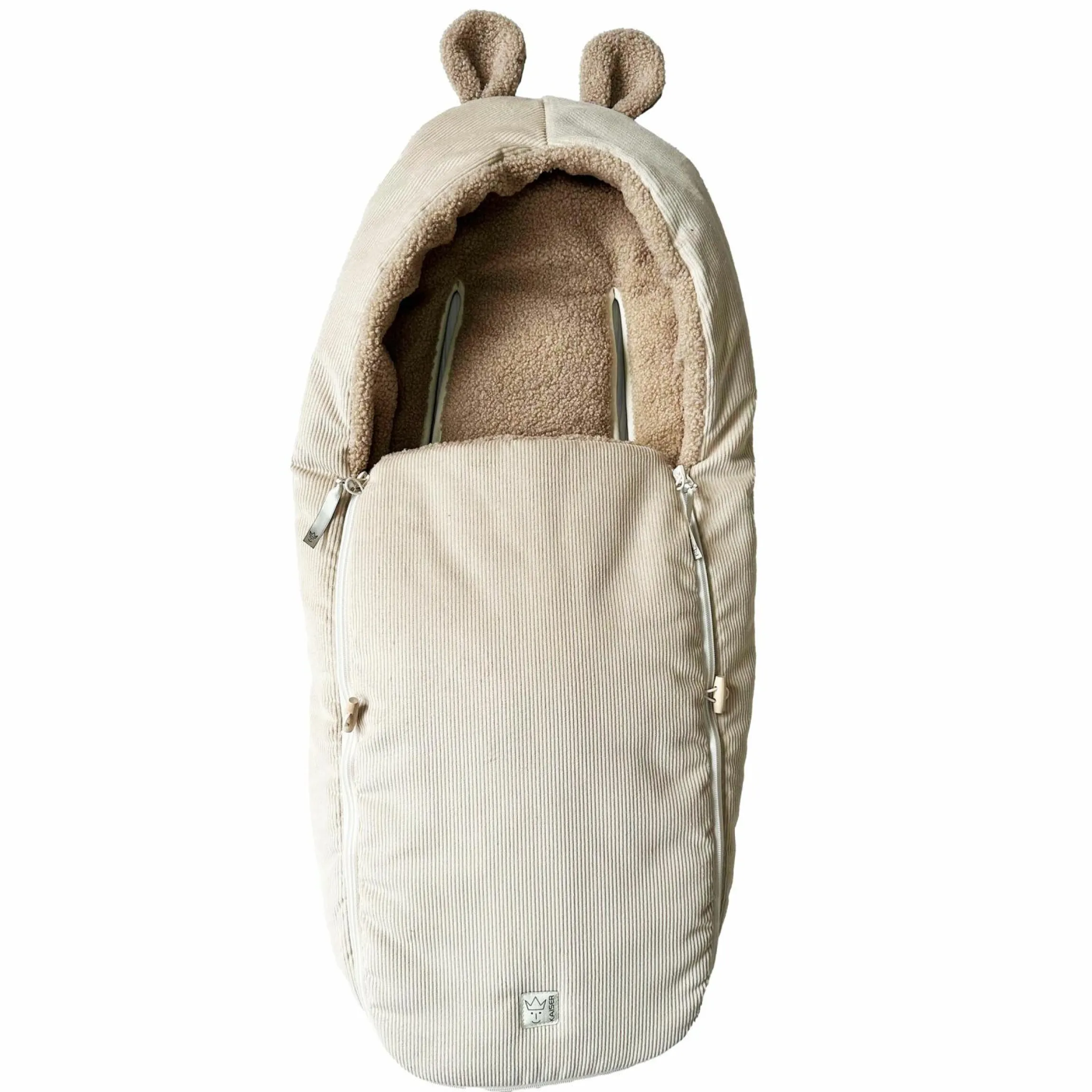 Fleece-Fußsack Hima für Babyschalen & Babywannen - Sand Shell