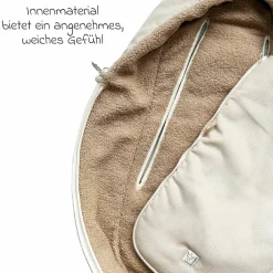 Fleece-Fußsack Hima für Babyschalen & Babywannen - Sand Shell