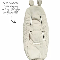 Fleece-Fußsack Hima für Babyschalen & Babywannen - Sand Shell