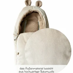 Fleece-Fußsack Hima für Babyschalen & Babywannen - Sand Shell