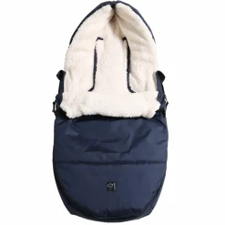 Fleece-Fußsack Hoody 2.0 für Babyschale und Babywanne - Navy