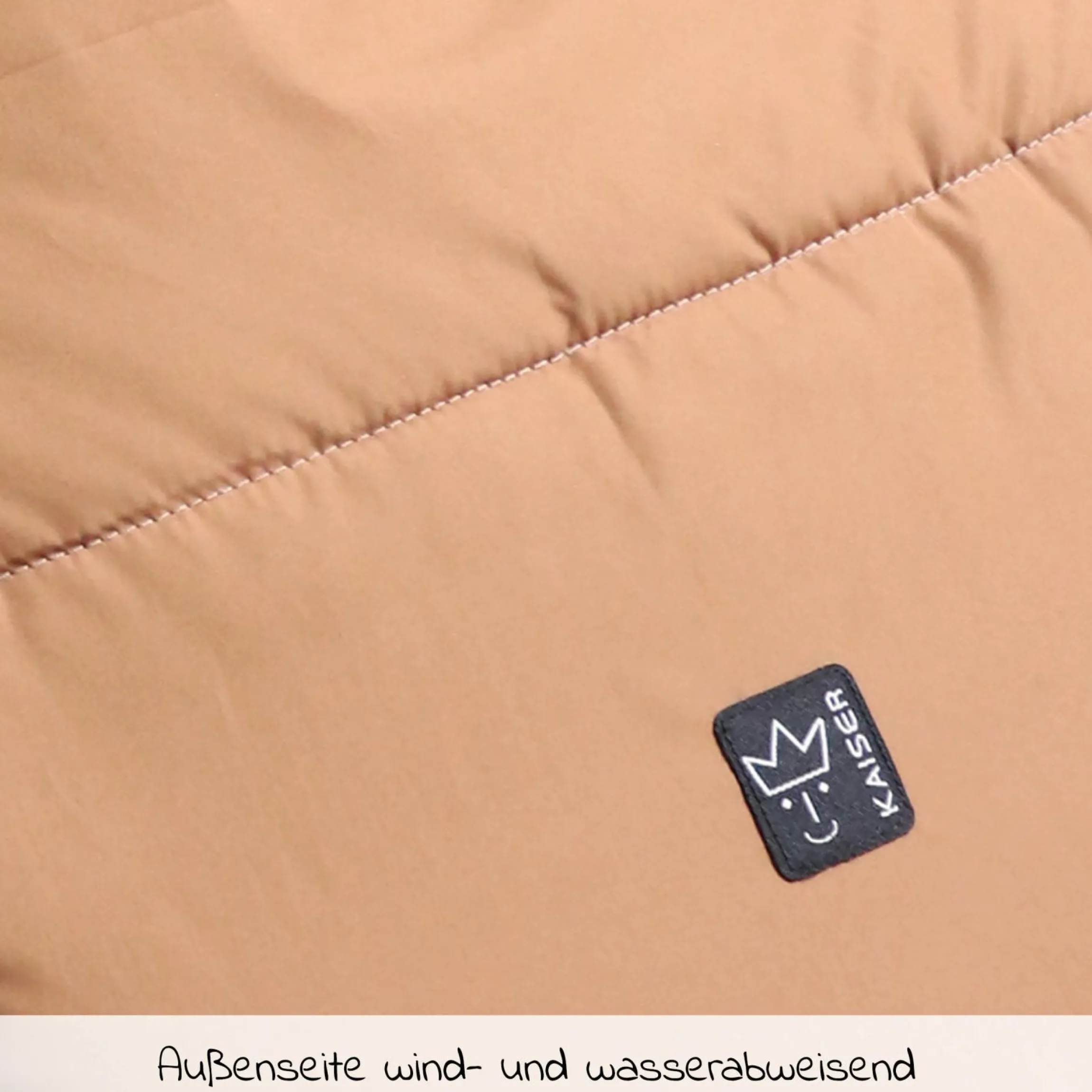 Fleece-Fußsack Hoody 2.0 für Babyschale und Babywanne - Camel