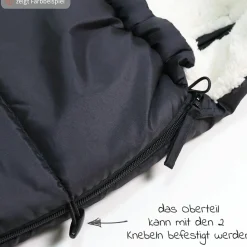 Fleece-Fußsack Hoody 2.0 für Babyschale und Babywanne - Camel