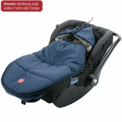 Fleece-Fußsack Hoody für Babyschalen und Babywannen - Schwarz