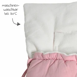 Fleece-Fußsack Jersey Hood für Babyschalen und Babywannen - Birdal Rose
