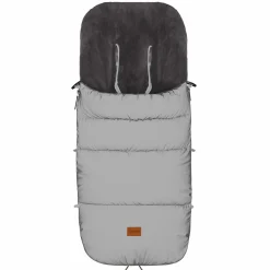 Fleece-Fußsack Kinley Reflect mit reflektierendem Außenmaterial für Buggy, Sport- und Kinderwagen - Silber