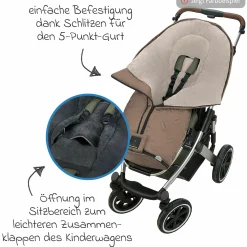 Fleece-Fußsack Oskar für Buggy, Sport- und Kinderwagen - Desert Sand