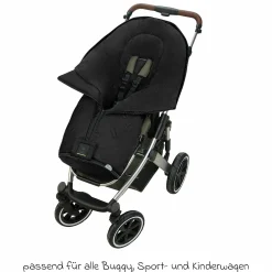 Fleece-Fußsack Oskar für Buggy, Sport- und Kinderwagen - Black
