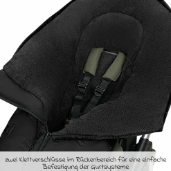 Fleece-Fußsack Oskar für Buggy, Sport- und Kinderwagen - Black