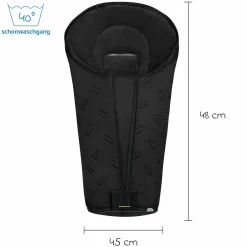 Fleece-Fußsack Oskar für Buggy, Sport- und Kinderwagen - Black