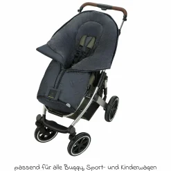 Fleece-Fußsack Oskar für Buggy, Sport- und Kinderwagen - Anthrazit