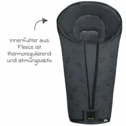 Fleece-Fußsack Oskar für Buggy, Sport- und Kinderwagen - Anthrazit