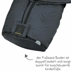 Fleece-Fußsack Oskar für Buggy, Sport- und Kinderwagen - Anthrazit