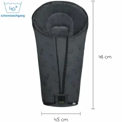 Fleece-Fußsack Oskar für Buggy, Sport- und Kinderwagen - Anthrazit
