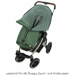 Fleece-Fußsack Oskar für Buggy, Sport- und Kinderwagen - Steel Green