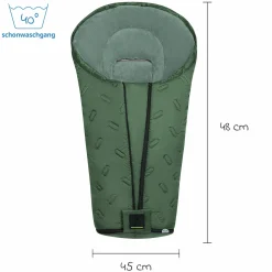 Fleece-Fußsack Oskar für Buggy, Sport- und Kinderwagen - Steel Green