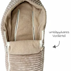Fleece-Fußsack Plushy für Babyschalen & Babywannen - Cuban Sand