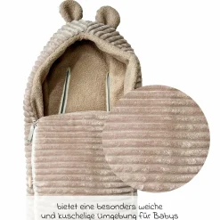 Fleece-Fußsack Plushy für Babyschalen & Babywannen - Cuban Sand