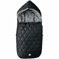 Fleece-Fußsack Recy XL aus 100% recyceltes Polyester für Kinderwagen & Buggy - Black Grey