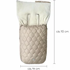 Fleece-Fußsack Recy XL aus 100% recyceltes Polyester für Kinderwagen & Buggy - Sand Cream