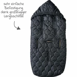 Fleece-Fußsack Recy XL aus 100% recyceltes Polyester für Kinderwagen & Buggy - Black Light Brown