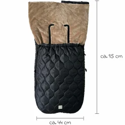 Fleece-Fußsack Recy XL aus 100% recyceltes Polyester für Kinderwagen & Buggy - Black Light Brown