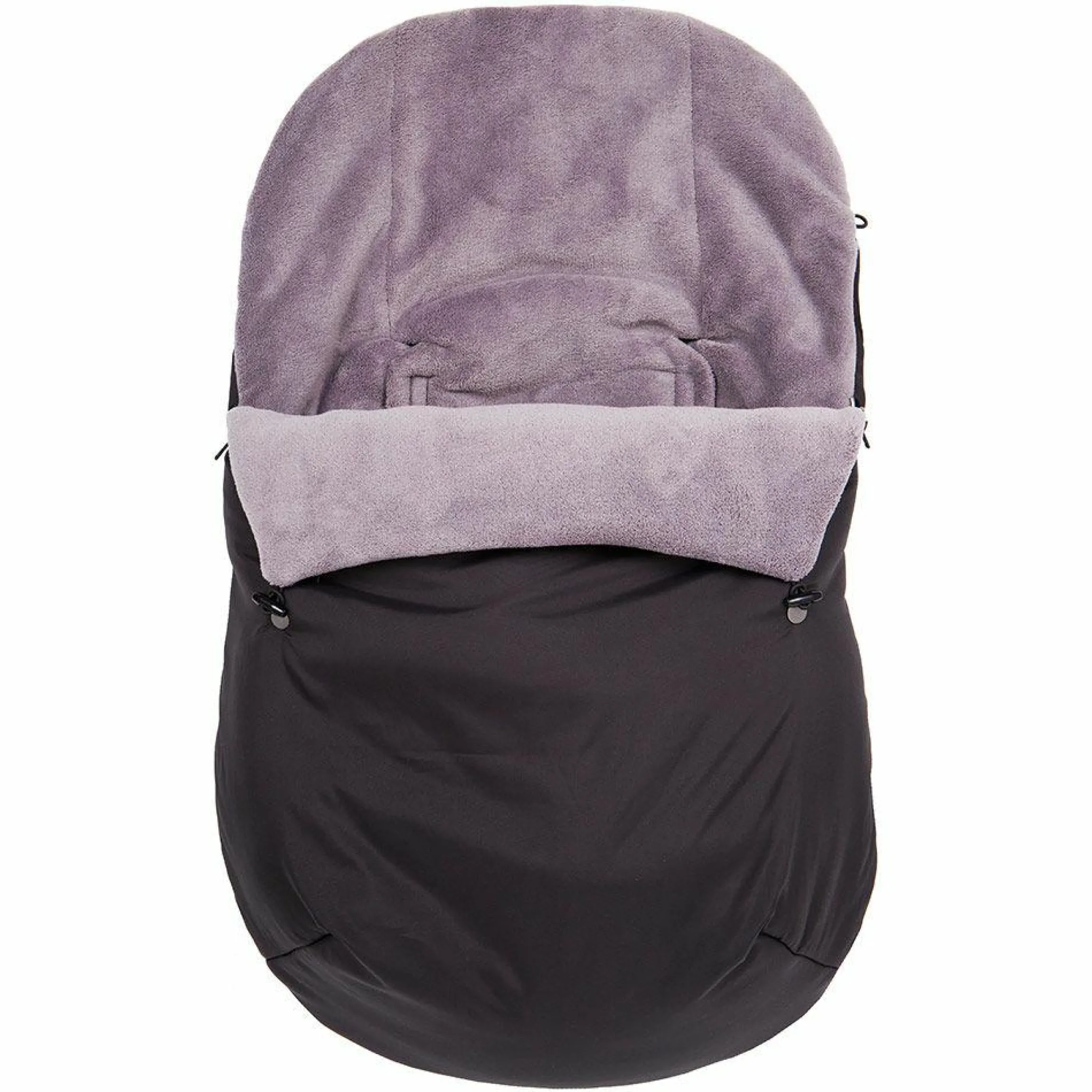 Fleece-Fußsack Sella für Babyschale und Babywanne - Schwarz