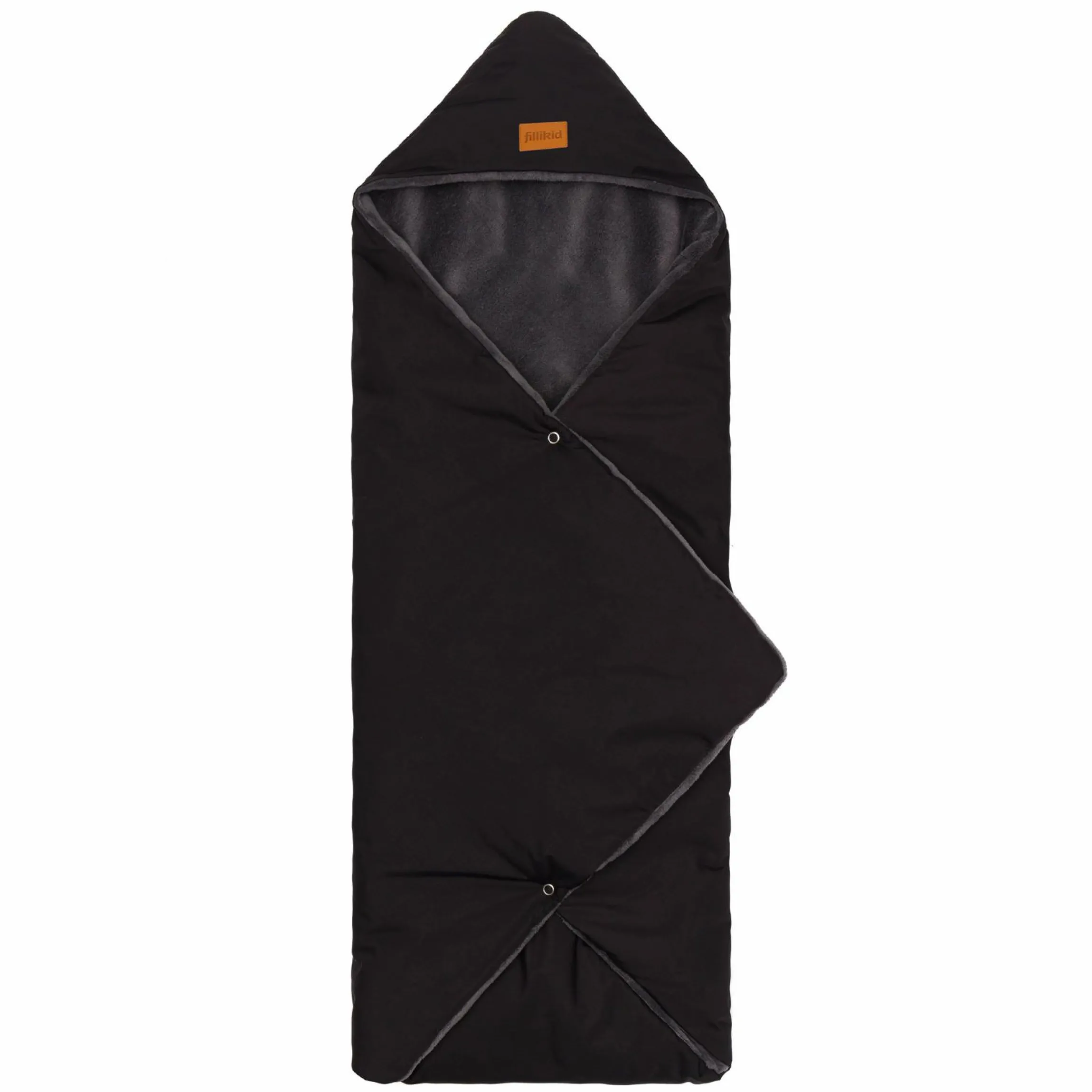 Fleece-Fußsack Tanaga für Babyschale und Babywanne - Schwarz