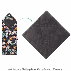 Fleece-Fußsack Tanaga für Babyschale und Babywanne - Blumen