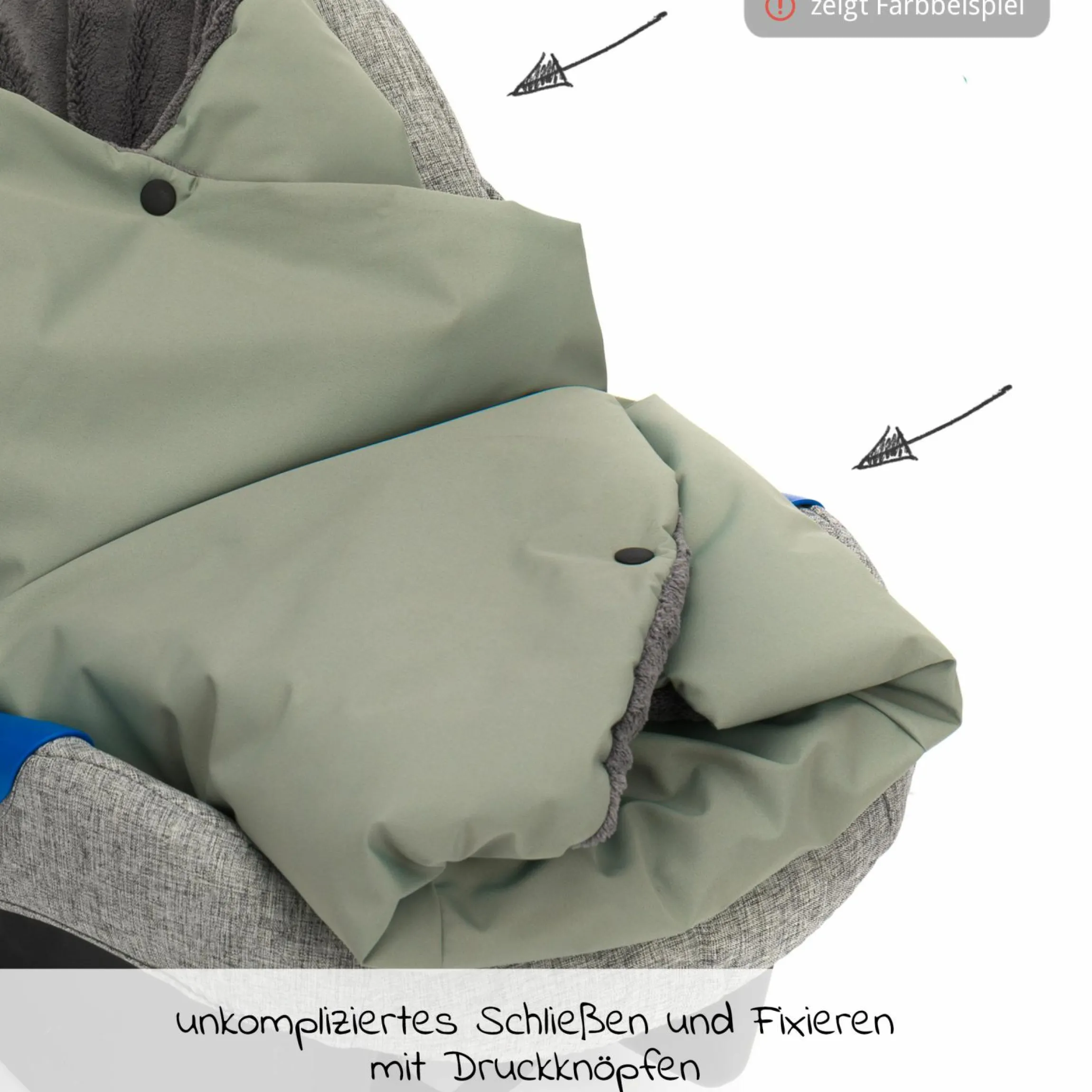 Fleece-Fußsack Tanaga für Babyschale und Babywanne - Blumen