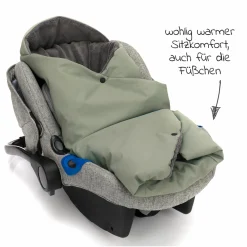 Fleece-Fußsack Tanaga für Babyschale und Babywanne - Salbei