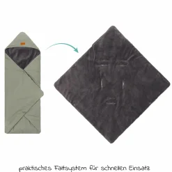 Fleece-Fußsack Tanaga für Babyschale und Babywanne - Salbei