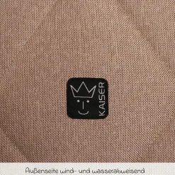 Fleece-Fußsack XL Ears Wool Fütterung aus 100% Schafwolle für Kinderwagen und Buggy - Sand Melange